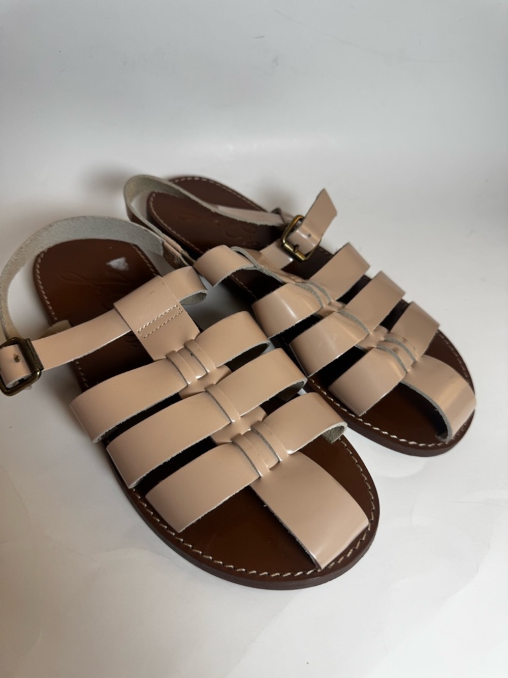 J.Crew Italian Fisherman Sandals in Shiny Spazzolato Leather - Picture 3 of 7